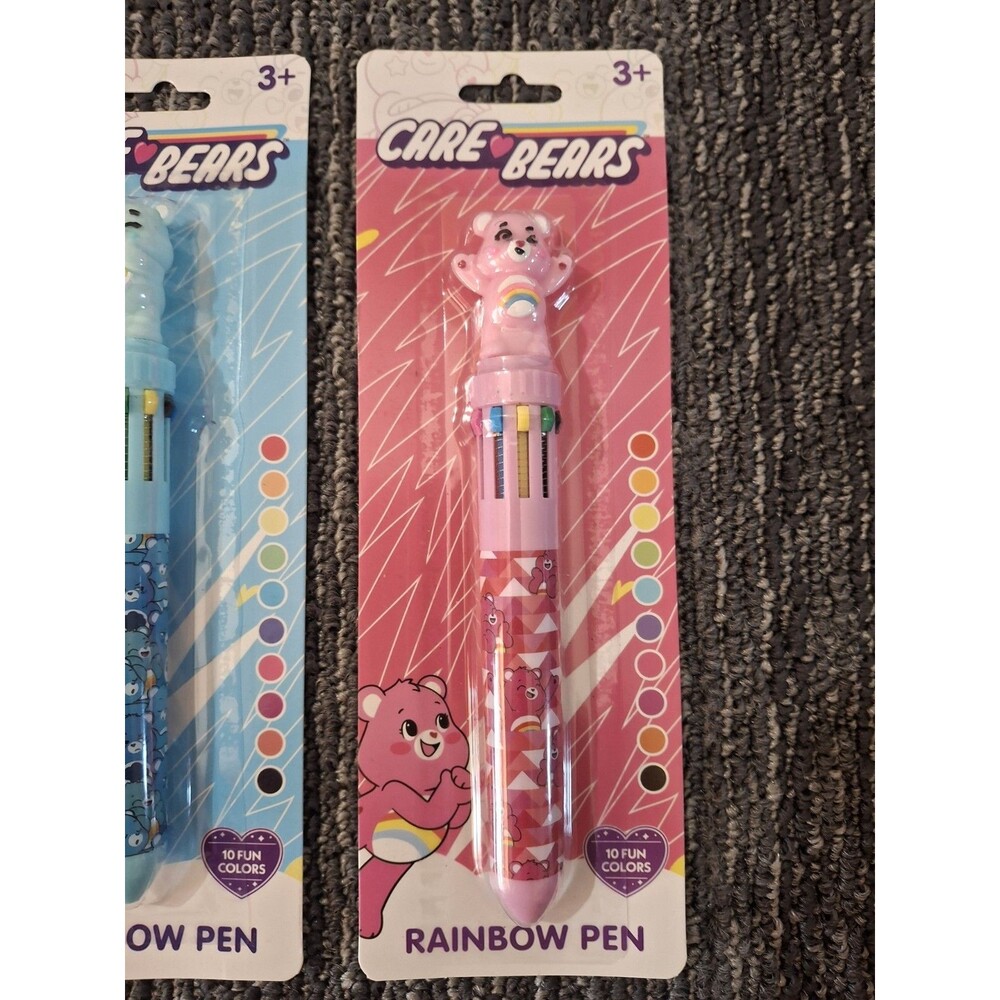 Care Bears Rainbow Pen Set Pink & Blue Multicolor Ink - Picture 3 of 4